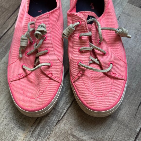 Sperry Women's Pink Canvas Flats - Picture 5 of 9